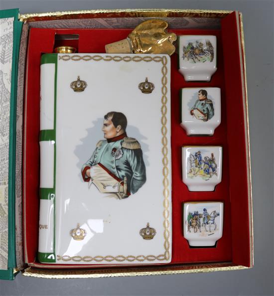 A boxed Baccarat glass Courvoisier decanter and stopper, (no contents) cognac and a cased Limoges Camus Cognac brandy